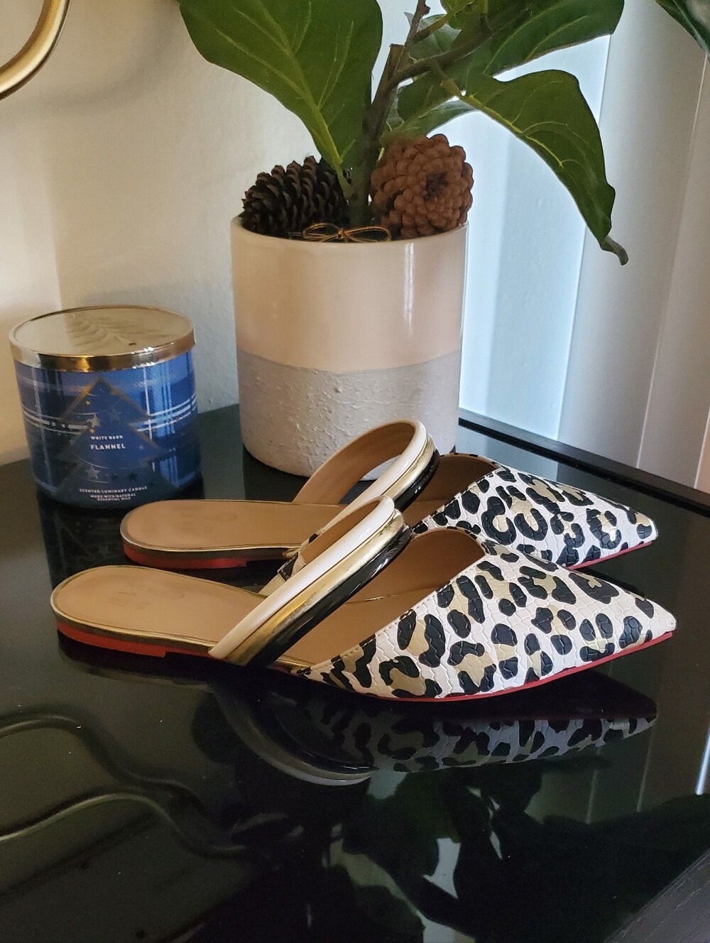 💕 Mix No. 6 💕 Ingra Flat Mules In Leopard Print Size 9